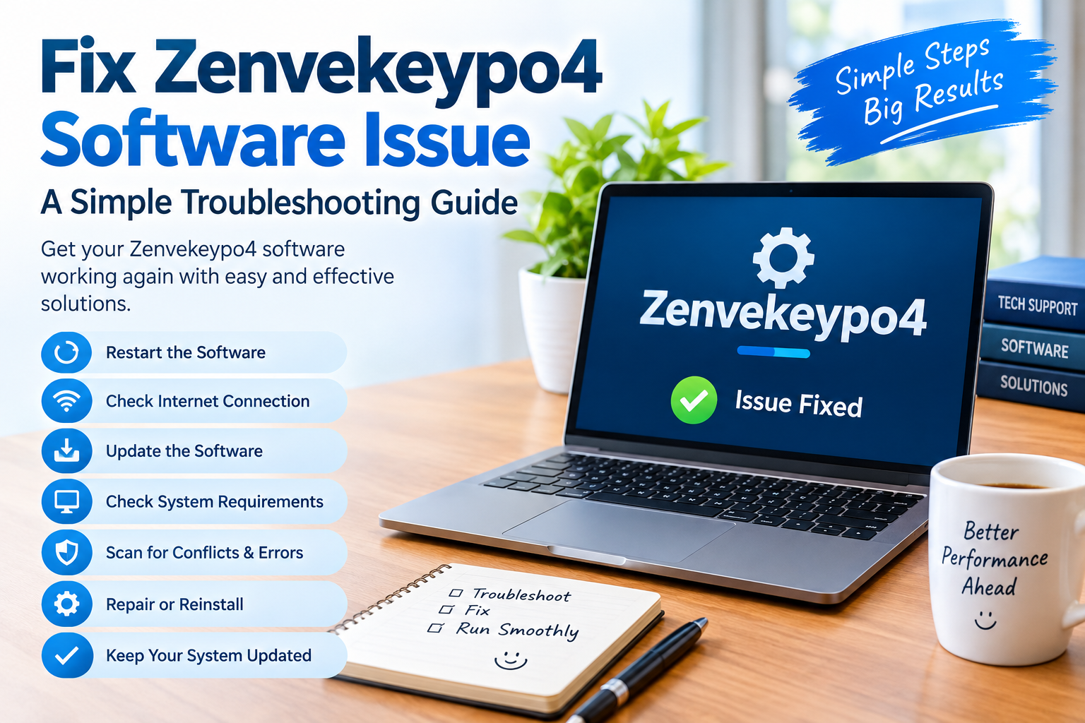 Fix Zenvekeypo4 software issue troubleshooting guide